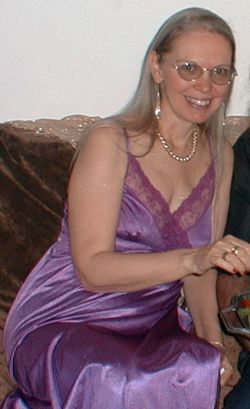 Karen Zerby during a birthday party for Steven Kelly (2001)